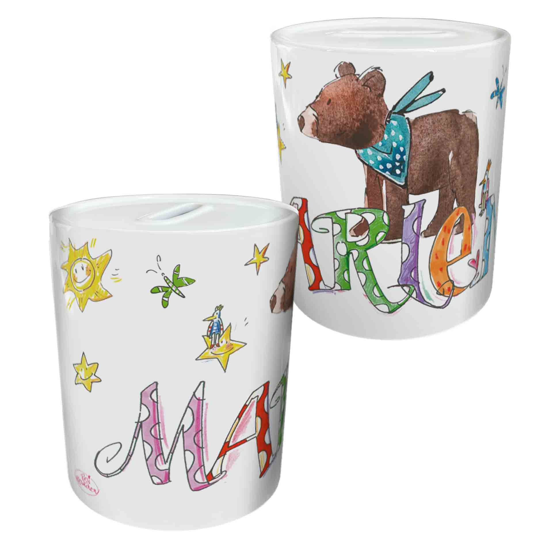 Spardose Bär 2, Waldtiere