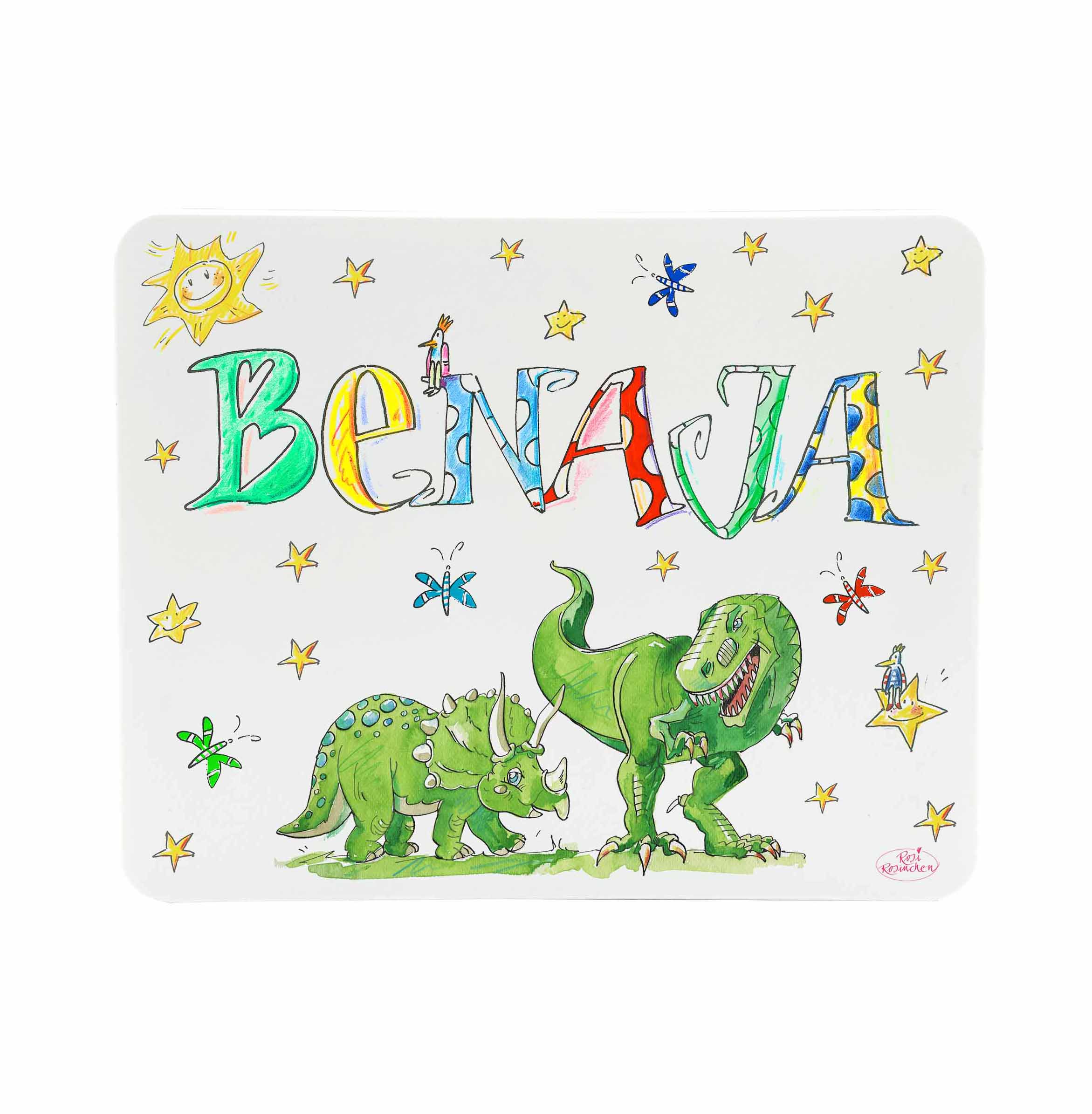 Frühstücksbrettchen Dino grün
