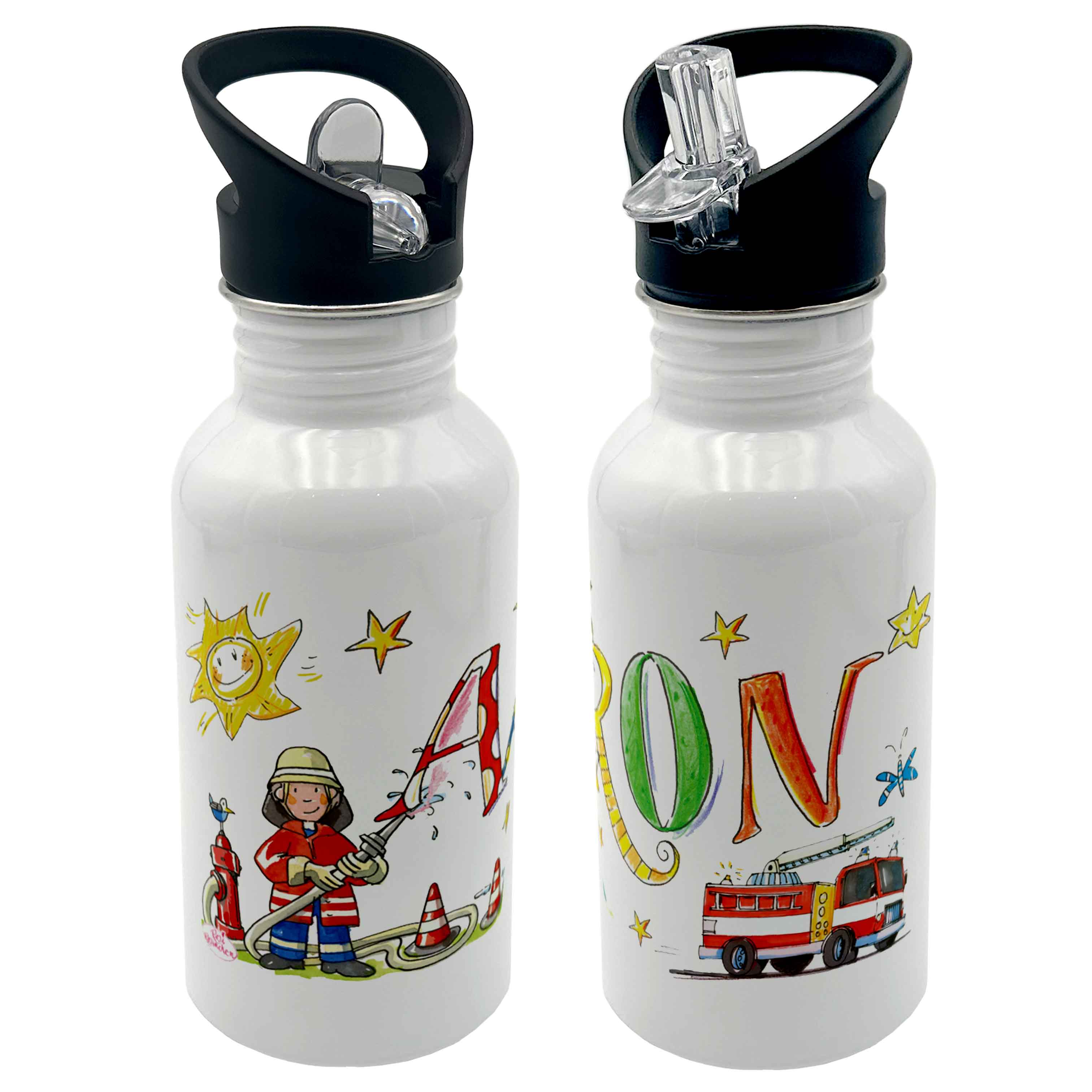 Edelstahl Trinkflasche - Feuerwehr