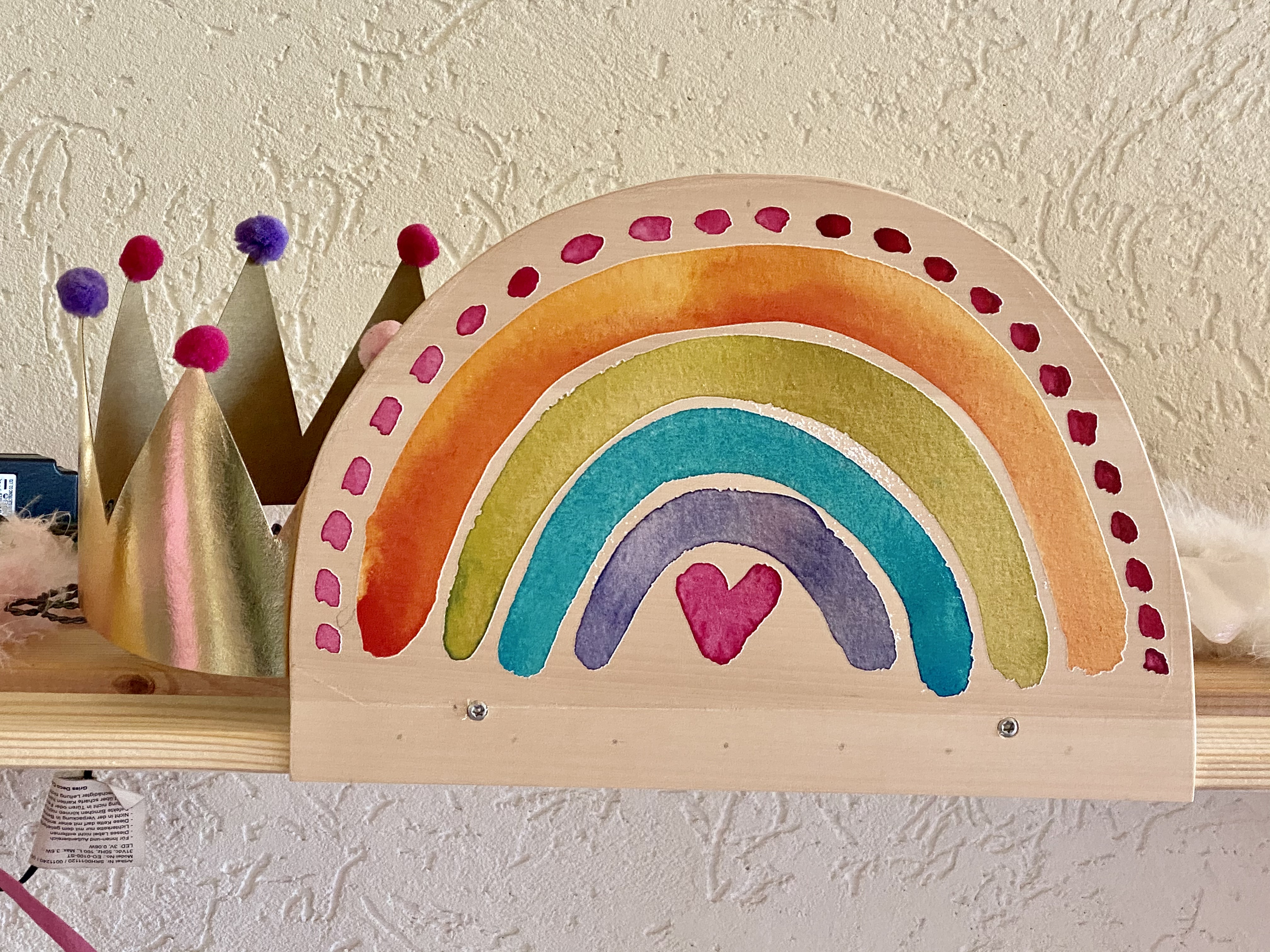 Schild Regenbogen für Kaufmannsläden