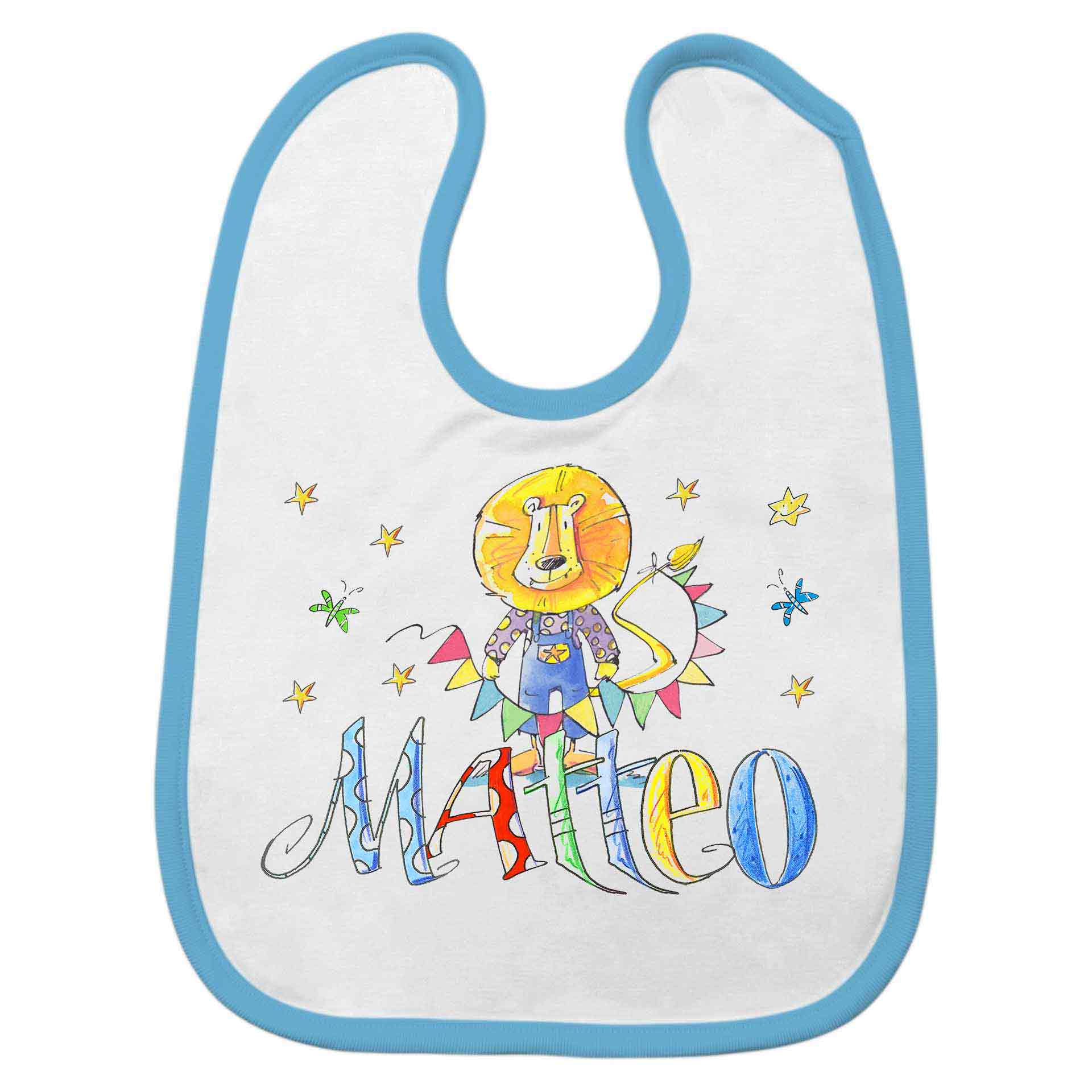 Babylätzchen Löwe mit Girlande