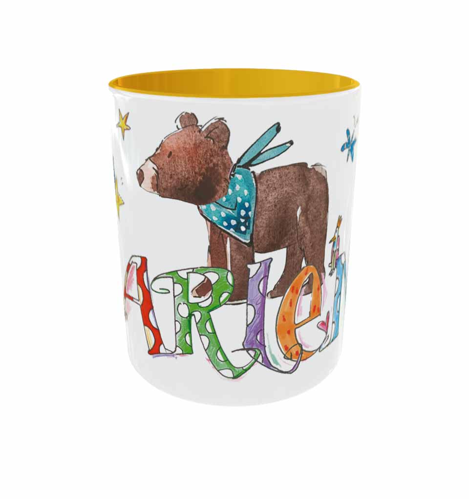 Tasse Bär2, Keramik, Tasse mit Namen, RosiRosinchen